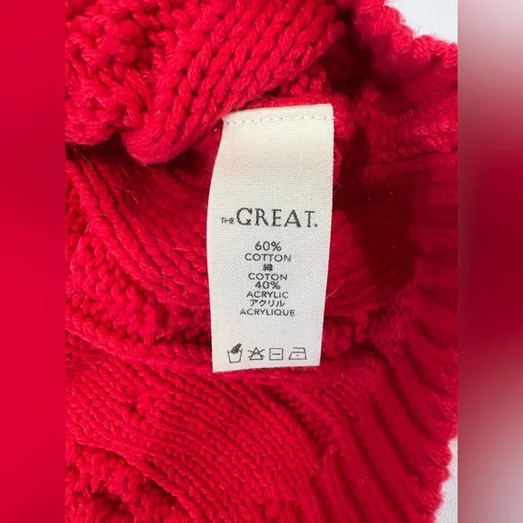 THE GREAT The Mountainside Cardigan in Deep Rose - Picture 13 of 16